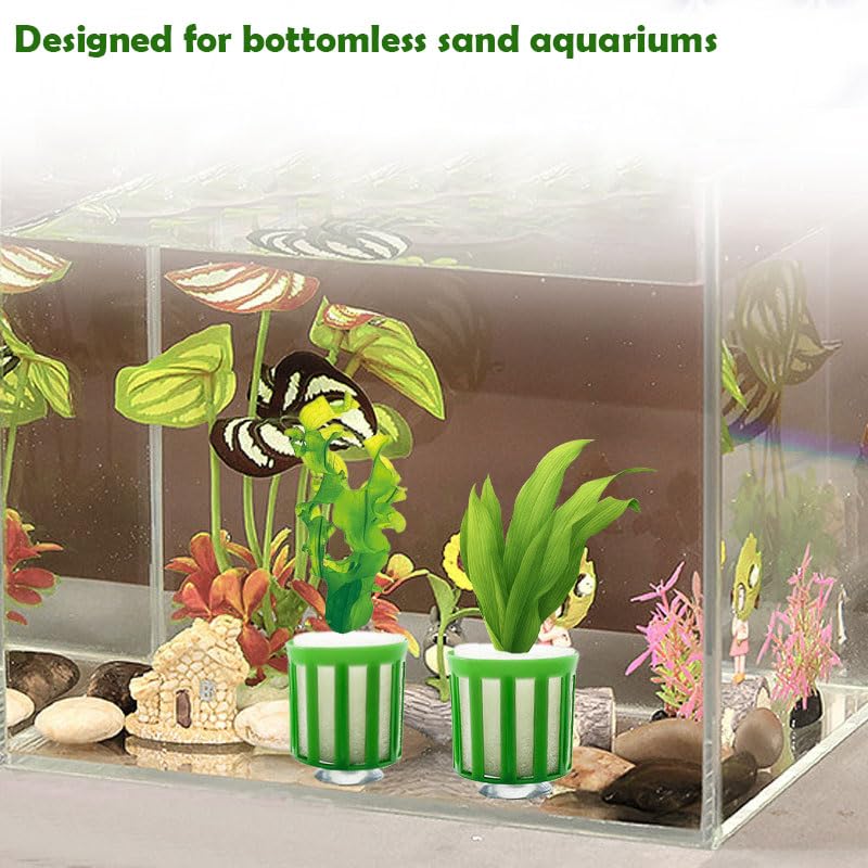 Aquarium Plant Rings Aquatic Plant Fixing Ring with Suction Cup Plant Weight Pot
