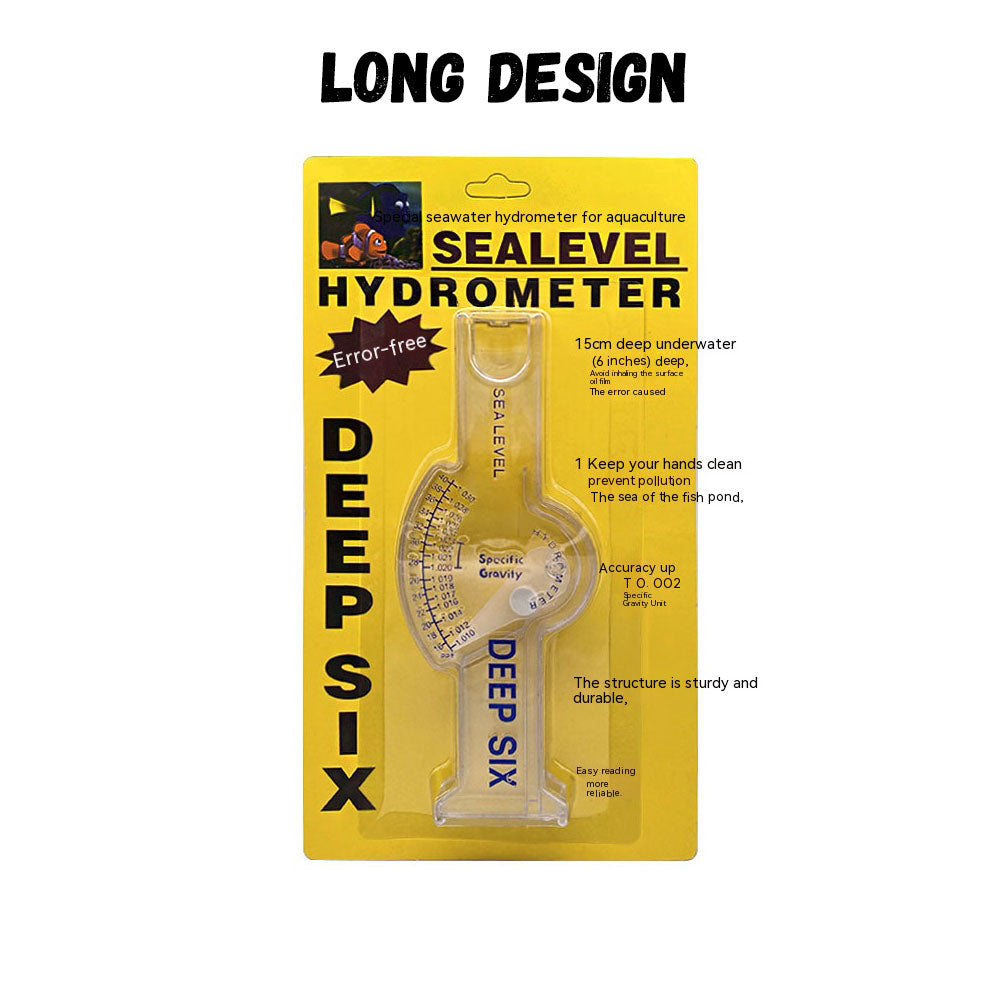 Accurate Hydrometer Salinity Meter, Seawater Hydrometer Accurate Hydrometer Salt Water Salinity Meter for Aquarium Fish Tank