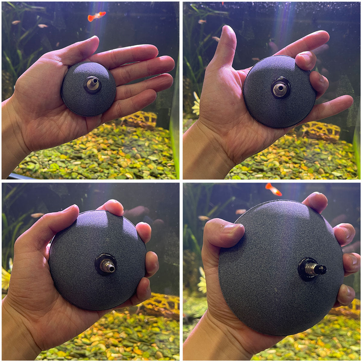 Aquarium Bubble Disk for Fish Tank, High-Temperature Sintered Oxygenator, Easy to Clean