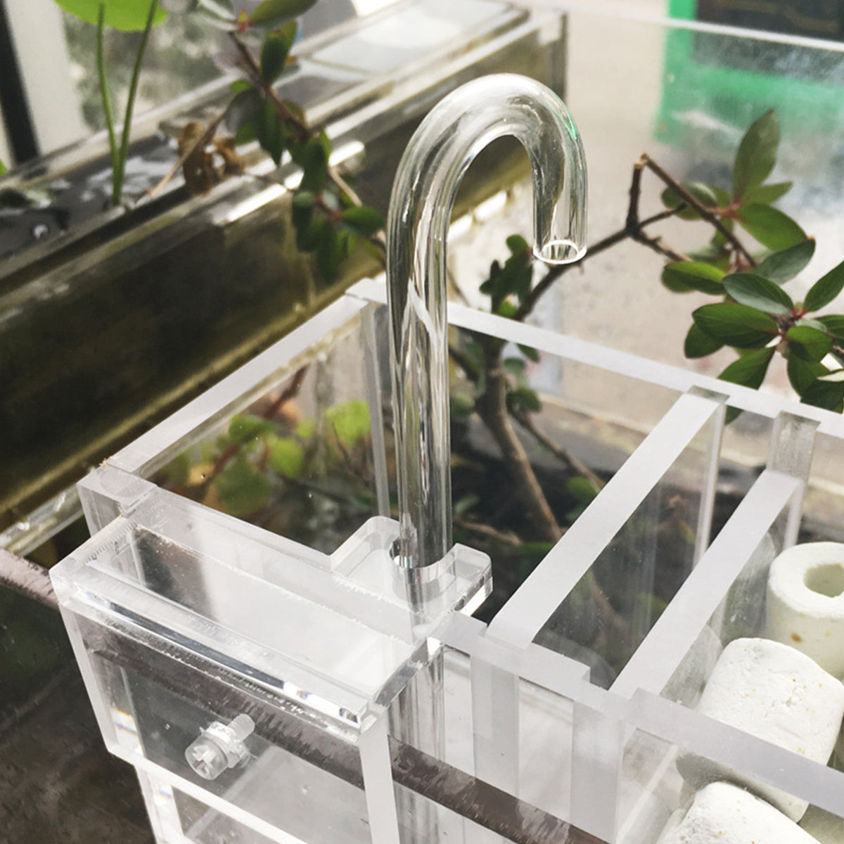 Fish Tank Filter, Wet Dry Separation Hanging Purify Water, Filtro Para Pecera Acrylic External Filter, Small Aquarium Filter Accessories