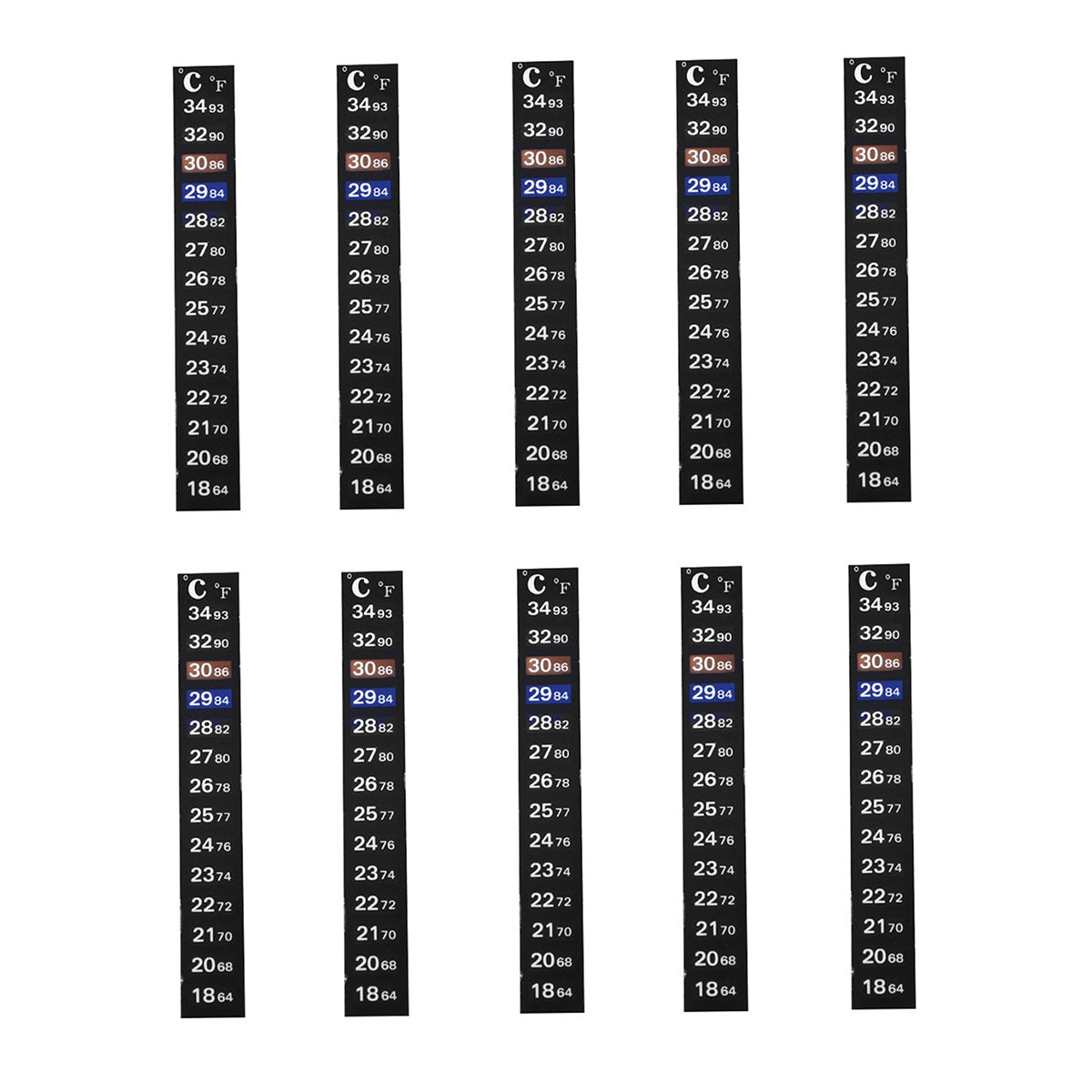Thermometer Strip Adhesive Strip for Fish Tank, Digital Temperature Sticker for Aquarium, Liquid Crystal Sensor Thermometer
