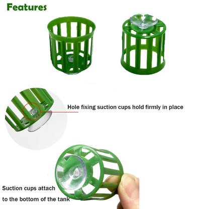 Aquarium Plant Rings Aquatic Plant Fixing Ring with Suction Cup Plant Weight Pot