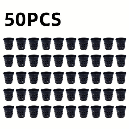 50PCS Small Net Pots for Hydroponics 1.38-1.77 INCH, Hydroponics Supplies, Suitable for Aquarium Tank, Garden, Fish Tank Aquaponic Plant