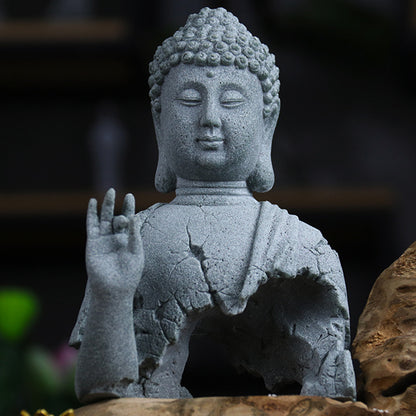 Creative Chinese Buddha Landscaping Decoration for Fish Tank Small Fish Shrimp Shelter House Tea Room Ornaments