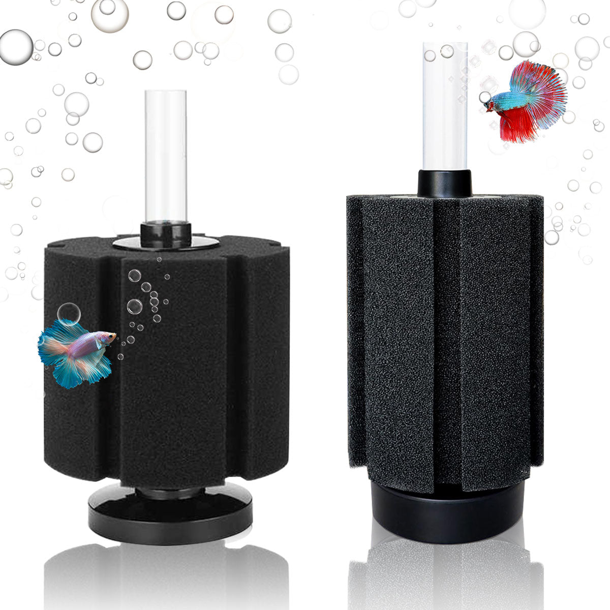 Aquarium Large Bio Sponge Filter Quiet Betta Fry Shrimp and Small Fish Foam Filter for Fish Tank Up to 60 Gallon