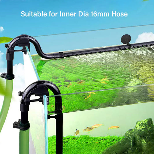 Aquarium Water Inlet Outlet Tube Kit, Fish Tank Plastic Water Pipe,  Aquarium Water Tubing Plastic Tube for 302/303B Filter, Inner Dia 16 MM Outer Dia 22MM