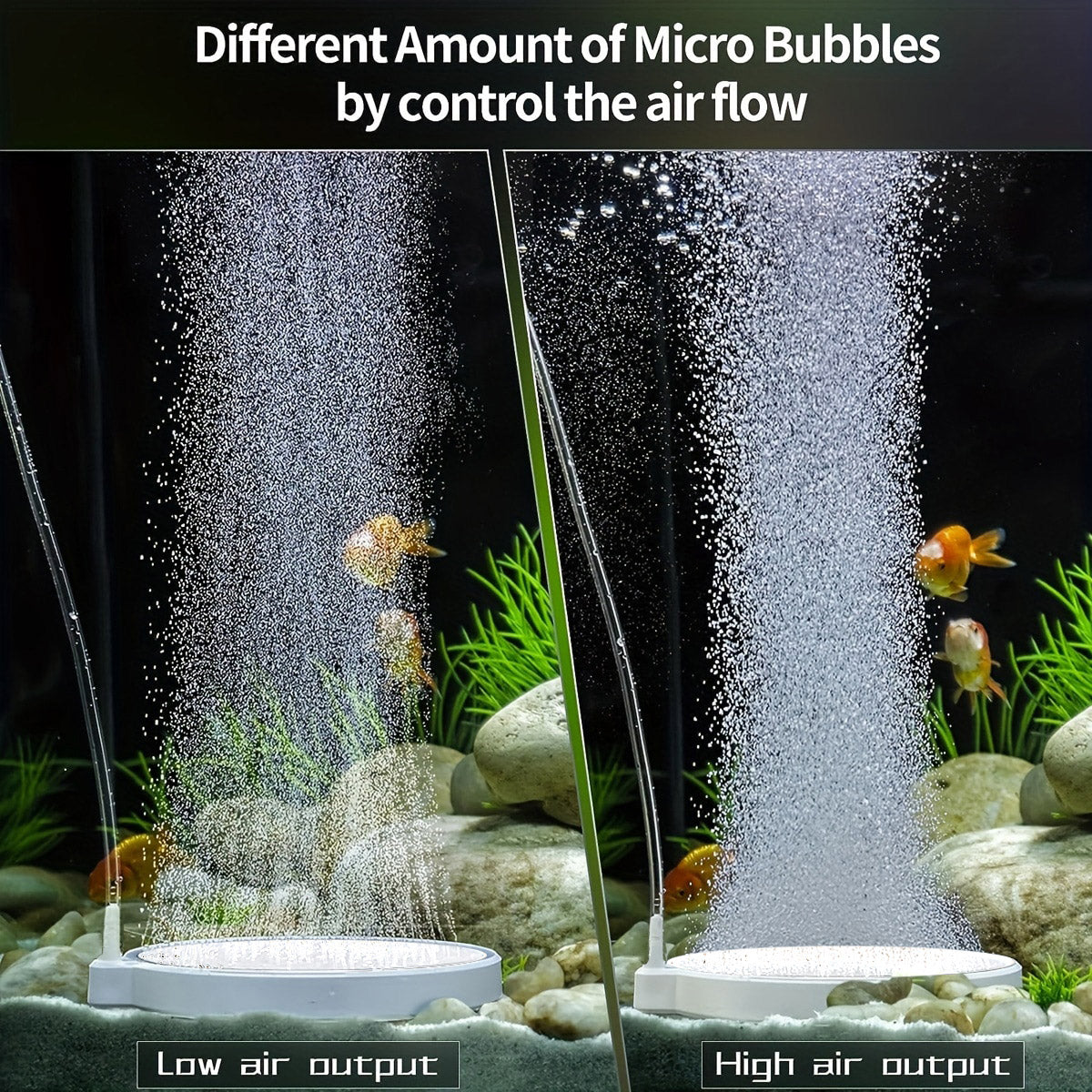 Nano Air Stone Oxygen Bubble Diffuser, Bubble Disk, Aquarium Bubbler Stone