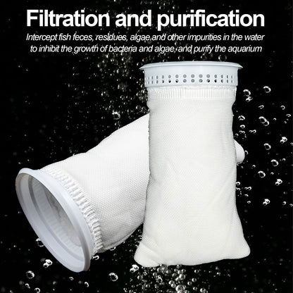 4/8 PCS 4 Inch Ring Filter Sock, Filter Sock Mesh Bag for Extra Fine Aquarium Filter Bag