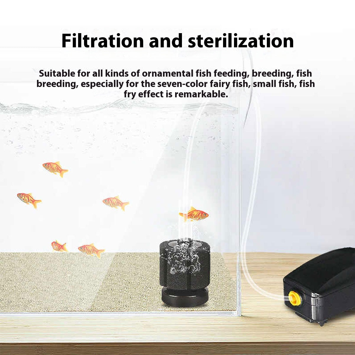 Aquarium Large Bio Sponge Filter Quiet Betta Fry Shrimp and Small Fish Foam Filter for Fish Tank Up to 60 Gallon