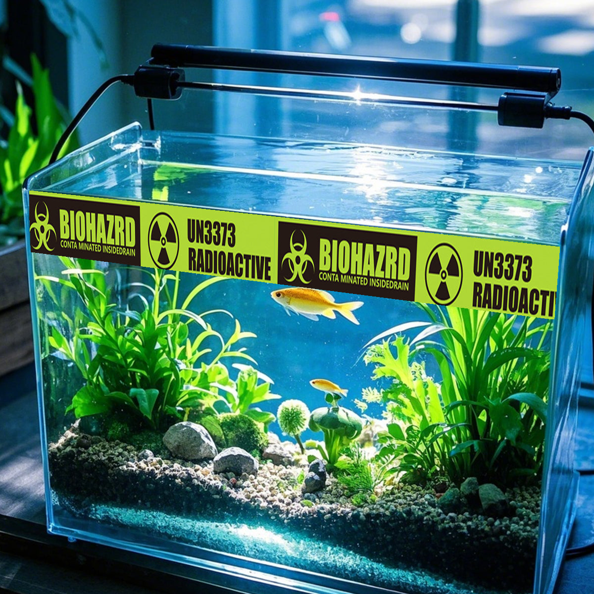 1PC Aquarium Rim Sticker Decorative Fish Tank Edge Strip Light Blocking Splash Guard Border, Suitable for Water Stain Blocking, Ideal for Fish Tank Decoration, Aquarium Accessories, Luggage Decoration Strip, PC Case Decorative Sticker