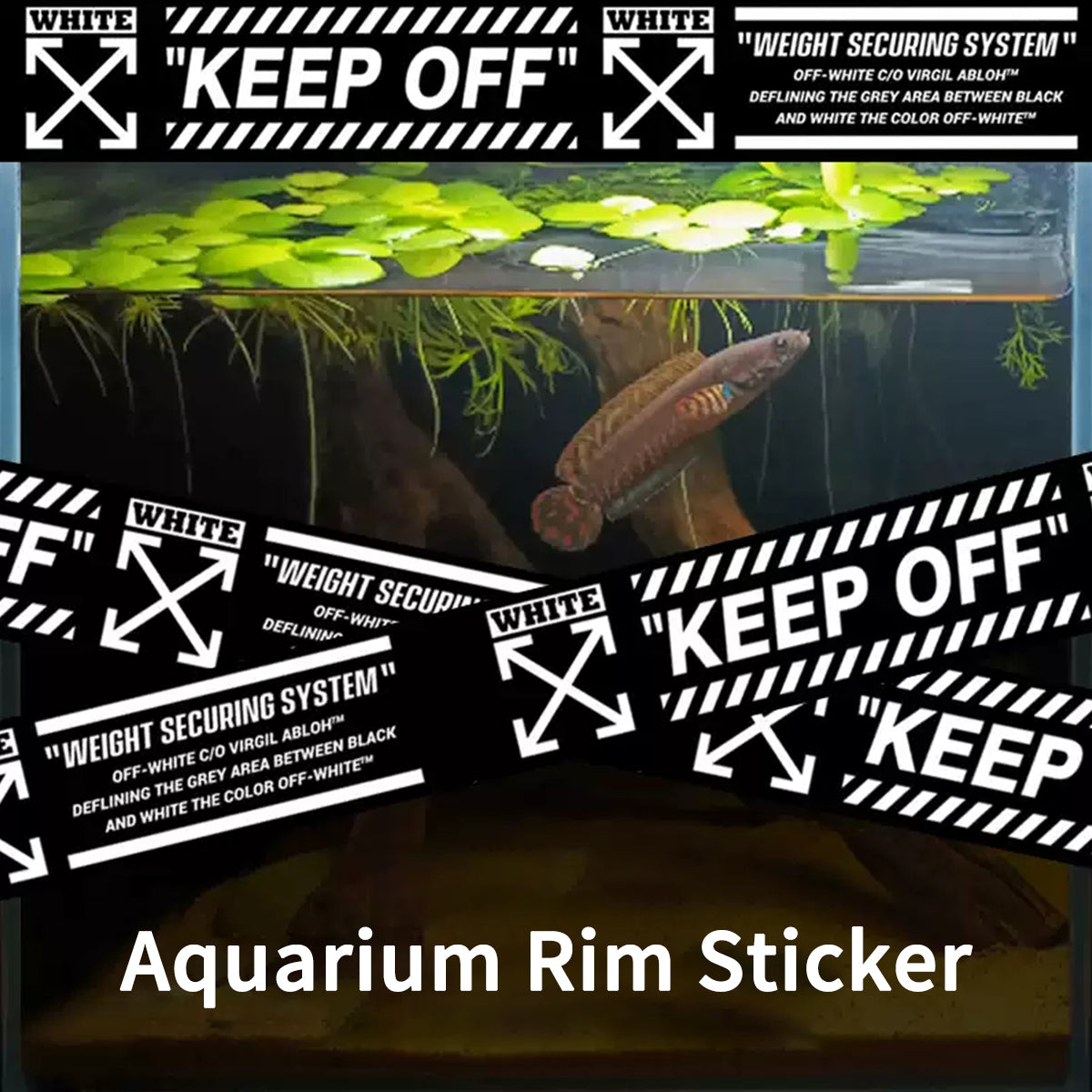 1PC Aquarium Rim Sticker Decorative Fish Tank Edge Strip Light Blocking Splash Guard Border, Suitable for Water Stain Blocking, Ideal for Fish Tank Decoration, Aquarium Accessories, Luggage Decoration Strip, PC Case Decorative Sticker