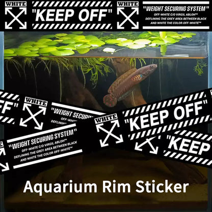 1PC Aquarium Rim Sticker Decorative Fish Tank Edge Strip Light Blocking Splash Guard Border, Suitable for Water Stain Blocking, Ideal for Fish Tank Decoration, Aquarium Accessories, Luggage Decoration Strip, PC Case Decorative Sticker
