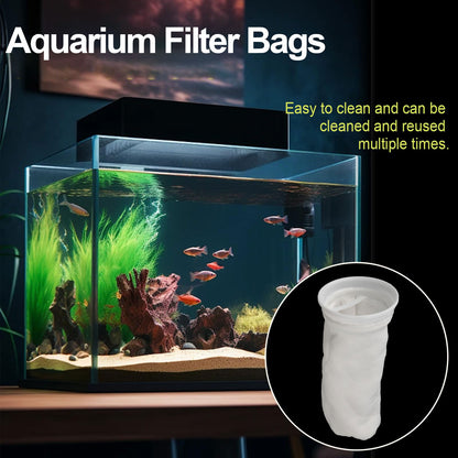 4/8 PCS 4 Inch Ring Filter Sock, Filter Sock Mesh Bag for Extra Fine Aquarium Filter Bag