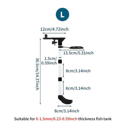 Aquarium Feeding Tube with Floating Feeding Ring for Fish Tank, Shrimp Feeding Tube and Dish Set, Can Be Clamped to the Tanktransparent with Black, Fish Shrimp Food Feeder