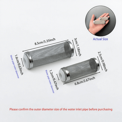 2PCS Aquarium Filter Intake Guard, Stainless Steel Mesh Inflow Aquarium Filter Guard Intake Cover for Shrimp and Fish, Water Inlet Protector 12/16MM