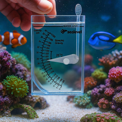 Accurate Hydrometer Salinity Meter, Seawater Hydrometer Accurate Hydrometer Salt Water Salinity Meter for Aquarium Fish Tank