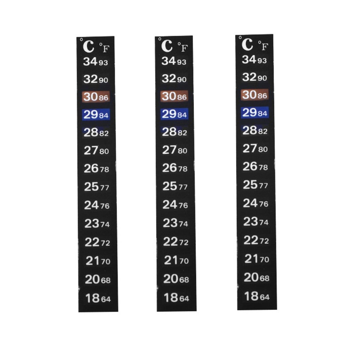Thermometer Strip Adhesive Strip for Fish Tank, Digital Temperature Sticker for Aquarium, Liquid Crystal Sensor Thermometer