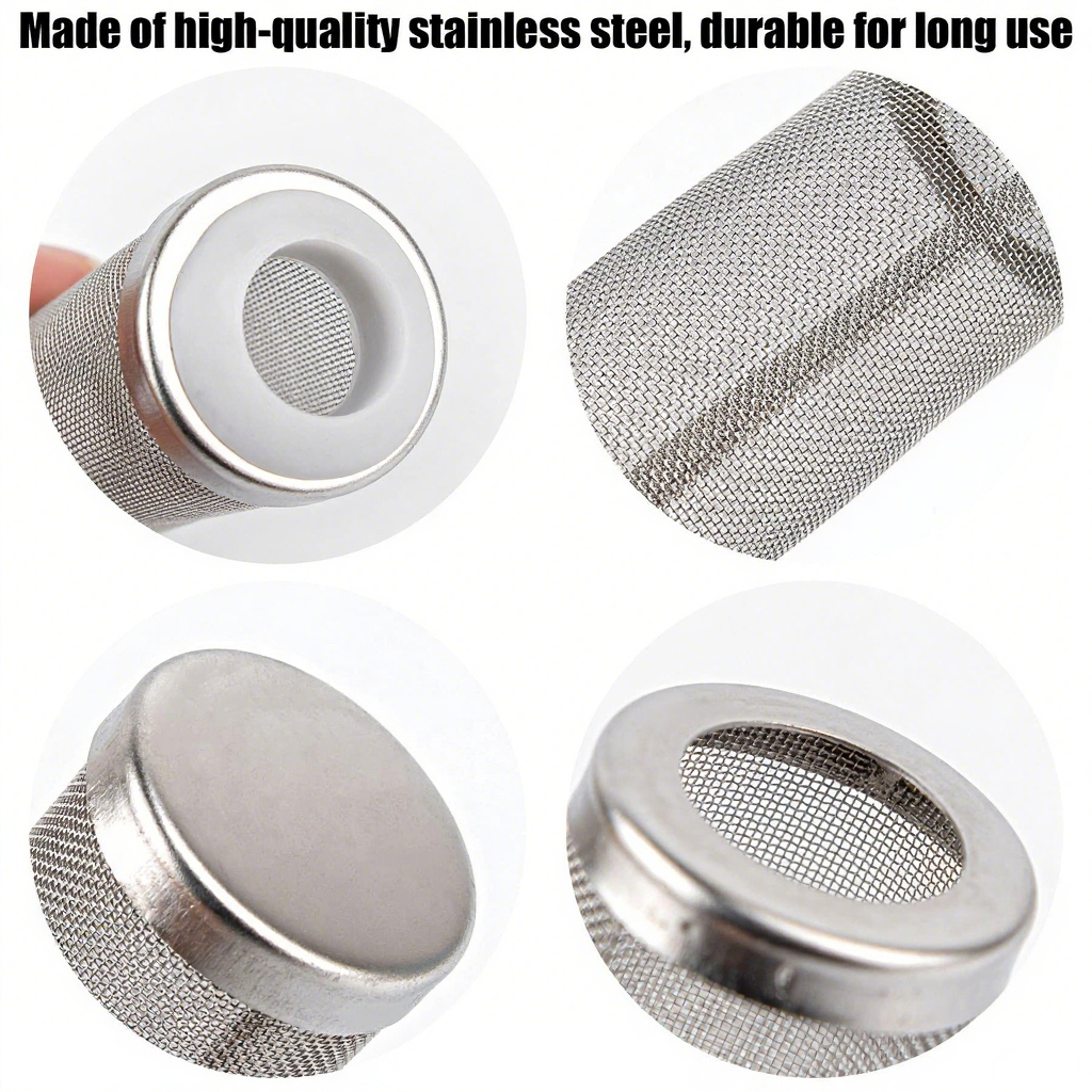 2PCS Aquarium Filter Intake Guard, Stainless Steel Mesh Inflow Aquarium Filter Guard Intake Cover for Shrimp and Fish, Water Inlet Protector 12/16MM