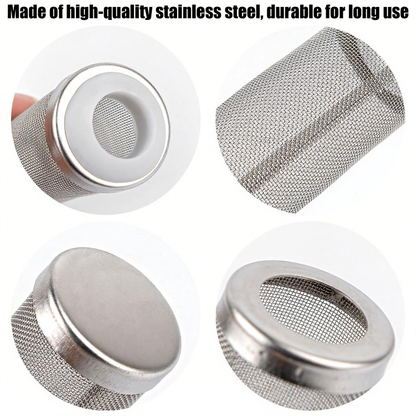 2PCS Aquarium Filter Intake Guard, Stainless Steel Mesh Inflow Aquarium Filter Guard Intake Cover for Shrimp and Fish, Water Inlet Protector 12/16MM