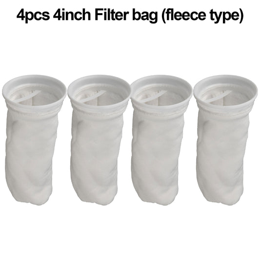 4/8 PCS 4 Inch Ring Filter Sock, Filter Sock Mesh Bag for Extra Fine Aquarium Filter Bag