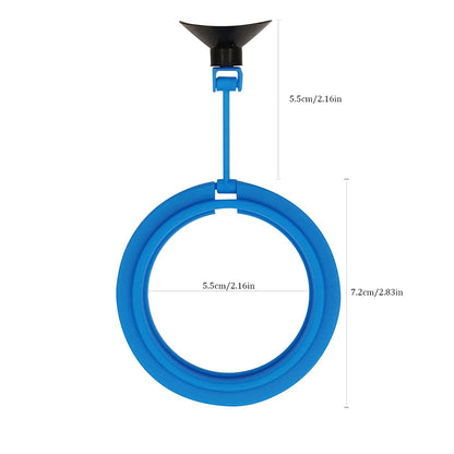 Floating Fish Food Feeder Ring - Aquarium Feeding Tool with Strong Suction Cup, Prevents Food Dispersion for Tropical Fish, Shrimp & Fry
