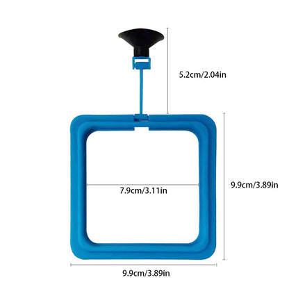 Floating Fish Food Feeder Ring - Aquarium Feeding Tool with Strong Suction Cup, Prevents Food Dispersion for Tropical Fish, Shrimp & Fry