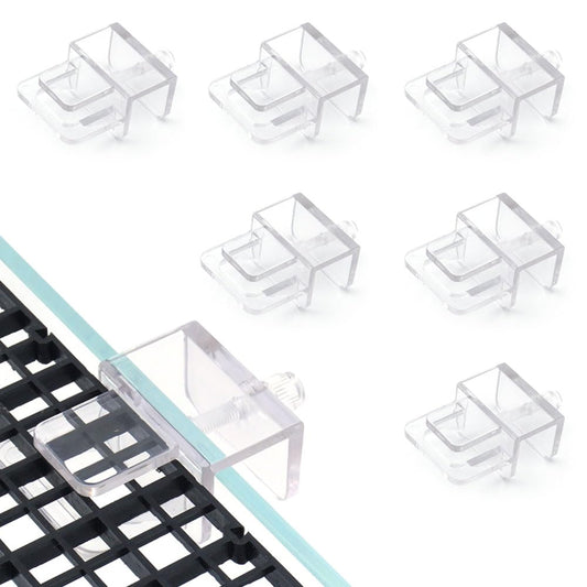 6pcs Transparent Tray Support Frame Partition Frame, Aquarium Lid Clips Suitable for Plastic Dividers and DIY Anti-Jump