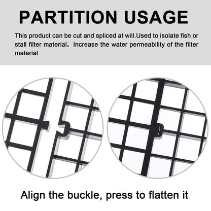 4/8/12PCS Aquarium Grid Plastic, Fish Tank Divider, Egg Crate for DIY Filtration and Bottom Protection in Aquascaping