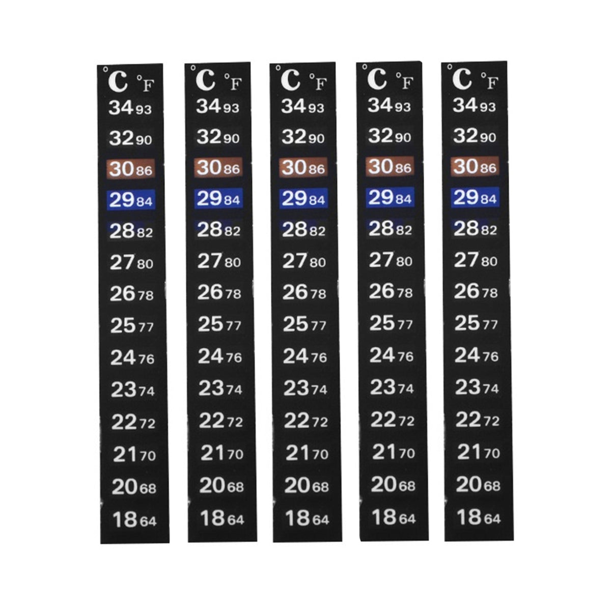 Thermometer Strip Adhesive Strip for Fish Tank, Digital Temperature Sticker for Aquarium, Liquid Crystal Sensor Thermometer