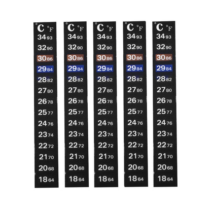 Thermometer Strip Adhesive Strip for Fish Tank, Digital Temperature Sticker for Aquarium, Liquid Crystal Sensor Thermometer