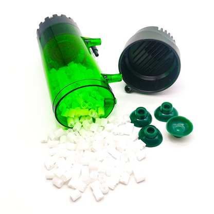 Aquarium Fluidized Bed Filter, Medium Submersible Sponge Filter with Air Stone, Ultra-Quiet Oxygenation, Air Pump Accessories, Suitable for Freshwater And Saltwater, Without Battery