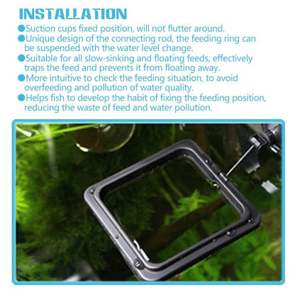 Floating Fish Food Feeder Ring - Aquarium Feeding Tool with Strong Suction Cup, Prevents Food Dispersion for Tropical Fish, Shrimp & Fry