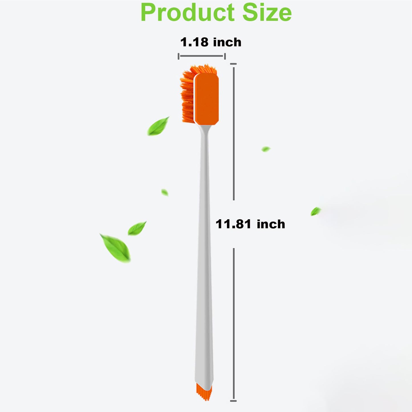 Aquarium Brush Multi-Tool Cleaning Brush with Orange Bristles, Cleaning Brush