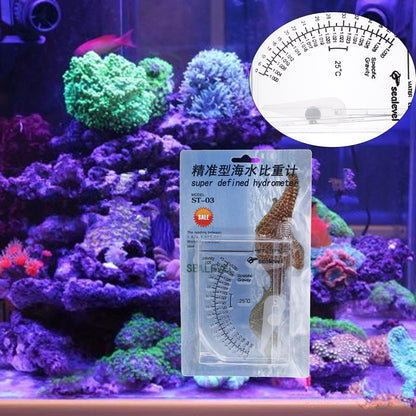 Accurate Hydrometer Salinity Meter, Seawater Hydrometer Accurate Hydrometer Salt Water Salinity Meter for Aquarium Fish Tank