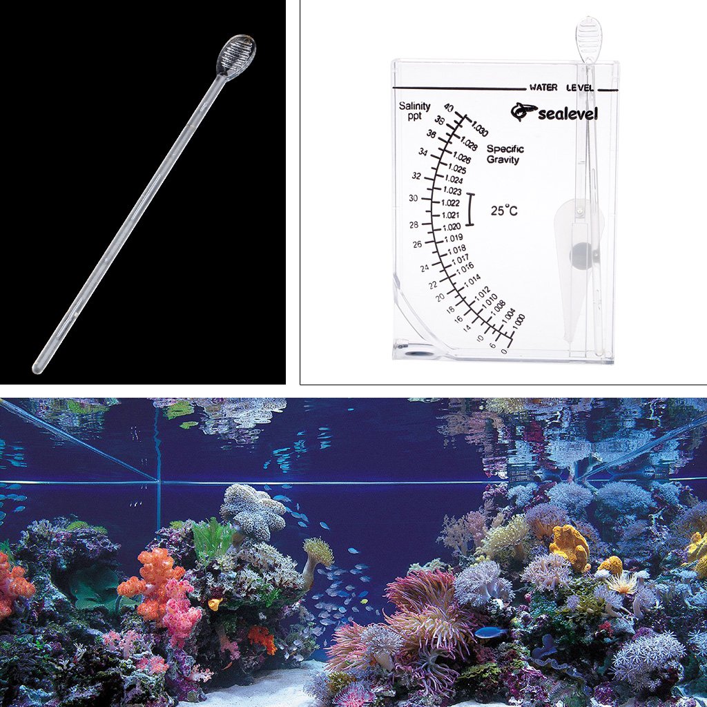 Accurate Hydrometer Salinity Meter, Seawater Hydrometer Accurate Hydrometer Salt Water Salinity Meter for Aquarium Fish Tank