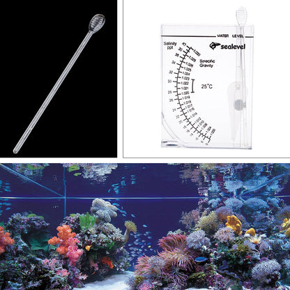 Accurate Hydrometer Salinity Meter, Seawater Hydrometer Accurate Hydrometer Salt Water Salinity Meter for Aquarium Fish Tank