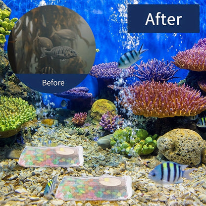 10 PCS Aquarium Filter Media Bags, Reusable Mesh Bags Aquarium Substrate, Aquarium Media Bag, Filter Media Bag, Aquarium Filter Media Bags with Zipper for Fish Tank Filter, Not Included Activated Carbon, Biospheres Ceramic Rings(5.9Inchesx7.8Inches)