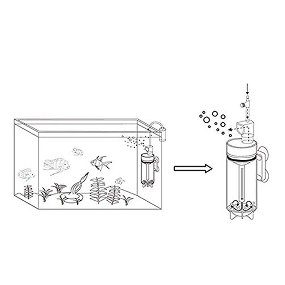 Aquarium Cichlids Fish Egg Incubator Tumbler Fish Hatchery Mouth-Brooding 60mm/2.36inch (Pump Not Included)