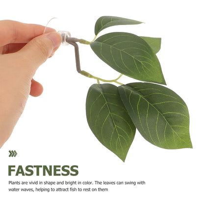 3Pcs/Set Betta Fish Resting Leaf Hammock for Aquarium, Betta Fish Bed & Betta Hammock, Betta Fish Tank Accessories, Aquarium Fish Tank Decorations, Fish Leaf Pad Fish Tank Accessories, Aquarium Decor Simulating Plants