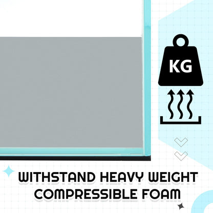 Aquarium Leveling Mat, 10 Gallon Fish Tank Mat for Shock Absorbing, 19.68 X11.81 Inches Compressible Neoprene Mat, Heavy Weight Support Fish Tank Cushions Nonslip Aquarium Bottom Pad, Black Foam Leveling Mat