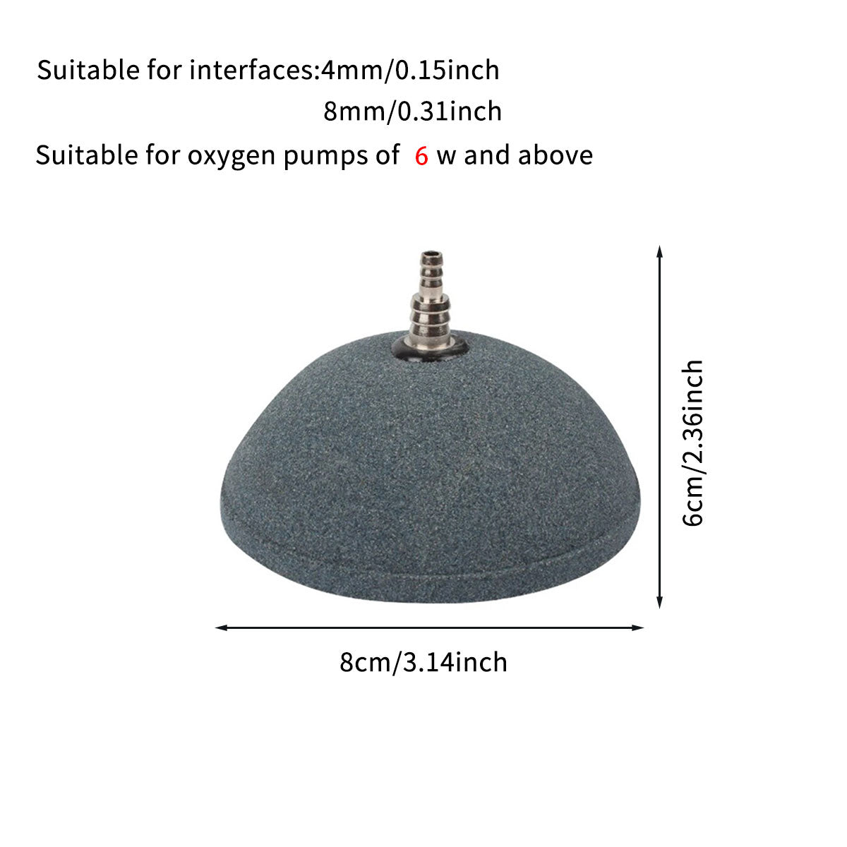 Aquarium Bubble Disk for Fish Tank, High-Temperature Sintered Oxygenator, Easy to Clean