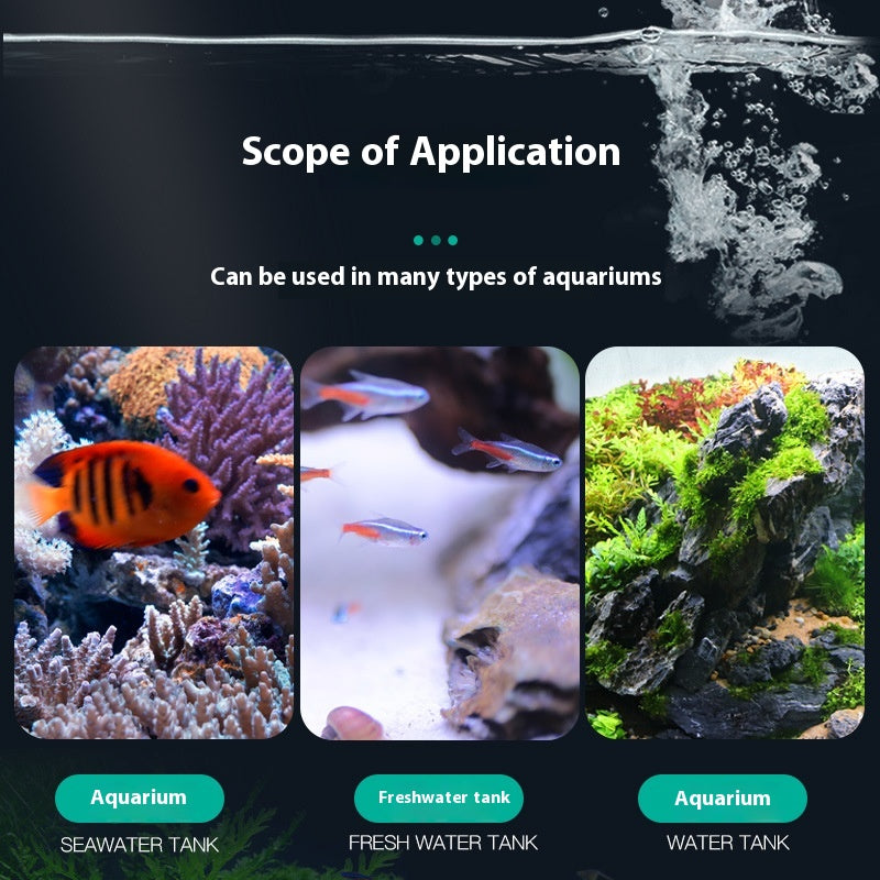 Aquarium Fluidized Bed Filter, Medium Submersible Sponge Filter with Air Stone, Ultra-Quiet Oxygenation, Air Pump Accessories, Suitable for Freshwater And Saltwater, Without Battery