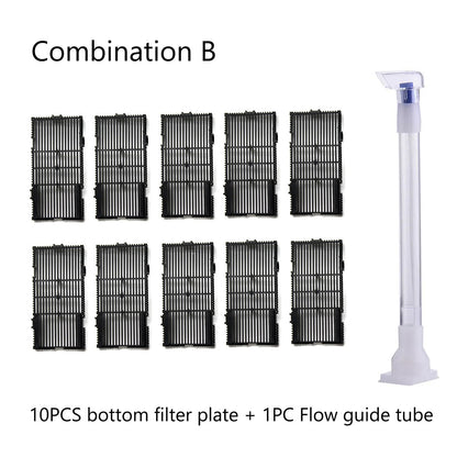 Aquarium Bottom Grid with Oxygen Filtration System, PVC Sand Gravel Filter Board