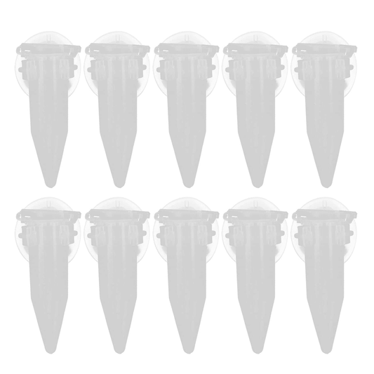 10PCS Shrimp Feeding Dish with Fish Feeding Tube – 2.36" Transparent Feeder for Shrimp Larvae, Freshwater & Saltwater Aquariums