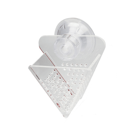 1/4PCS Acrylic V-Shape Live Food Feeder Cup with Suction Cup – For Red Worms, Large Baby Brine Shrimp, Bloodworms
