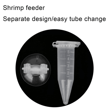 10PCS Shrimp Feeding Dish with Fish Feeding Tube – 2.36" Transparent Feeder for Shrimp Larvae, Freshwater & Saltwater Aquariums