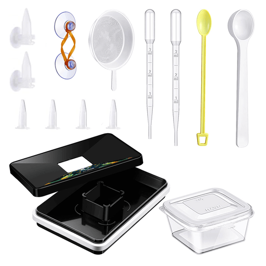 Floating Brine Shrimp Hatchery Tray - No Pump Needed Self-Collecting Kit with Net, Spoon & Dropper
