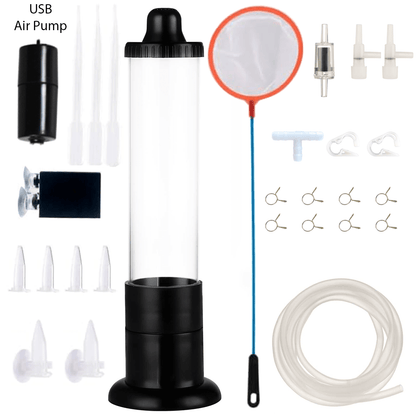 Upgraded 2.0 Brine Shrimp Hatchery Kit - Indoor/Outdoor Aquarium Artemia Incubator for Live Fish & Shrimp Food | Easy Hatching Tool