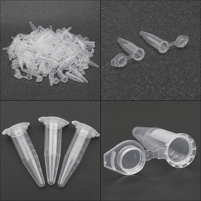 100/500pcs x 1.5ml Clear Conical Brine Shrimp Collection Tubes – for Brine Shrimp Hatchery, Freezing & Storage