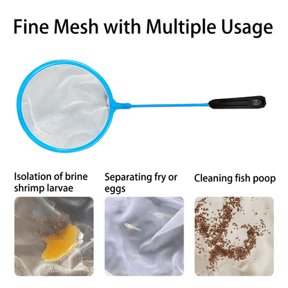 5-Pack Mini Fine Mesh Brine Shrimp Nets  – For Baby Brine Shrimp, Fry, Betta, and Aquarium Cleaning